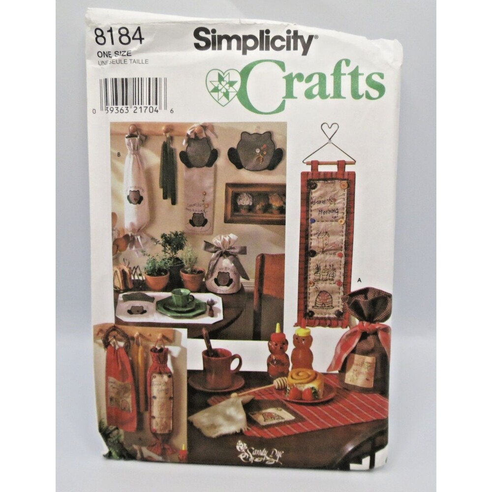 Simplicity #8184 Kitchen Decor Craft Sewing Pattern Uncut 1992